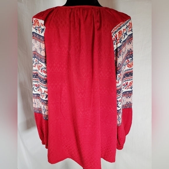 Style & Co Red Loose fitted Blouse Sz XL - Picture 8 of 10